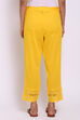 Yellow Cotton Pants With Drawstring image number 5
