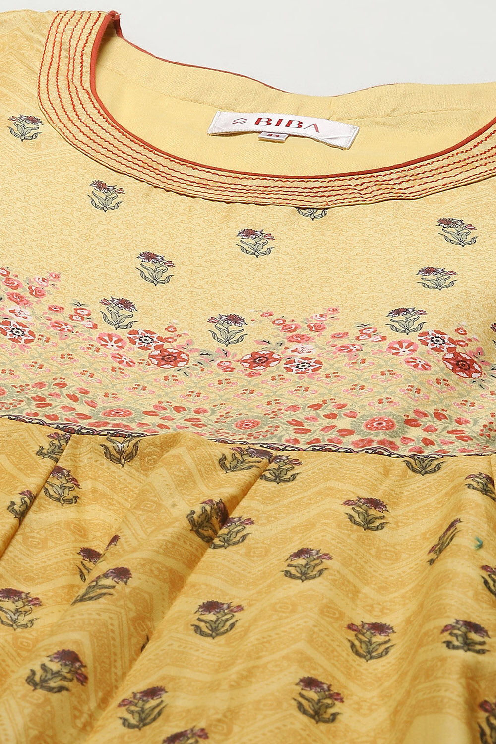 Yellow Voile Anarkali Kurta Churidar Suit Set image number 1