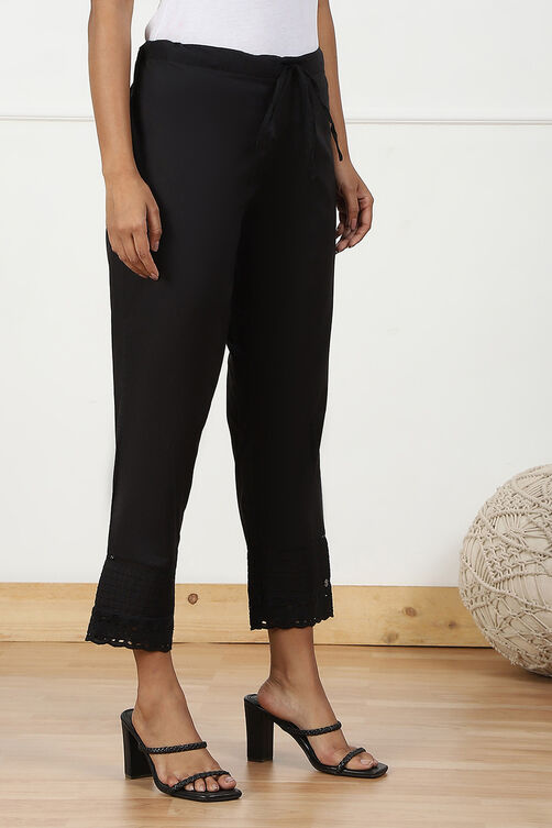 Black Cotton Pant image number 3