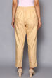 Off White Cotton Flax Regular Pants image number 5