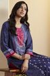 Blue Viscose Rayon Straight Kurta image number 1