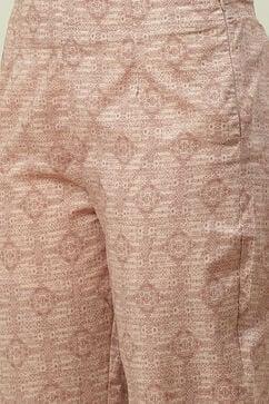 Blush Brown Poly Cotton Straight Suit Set image number 2
