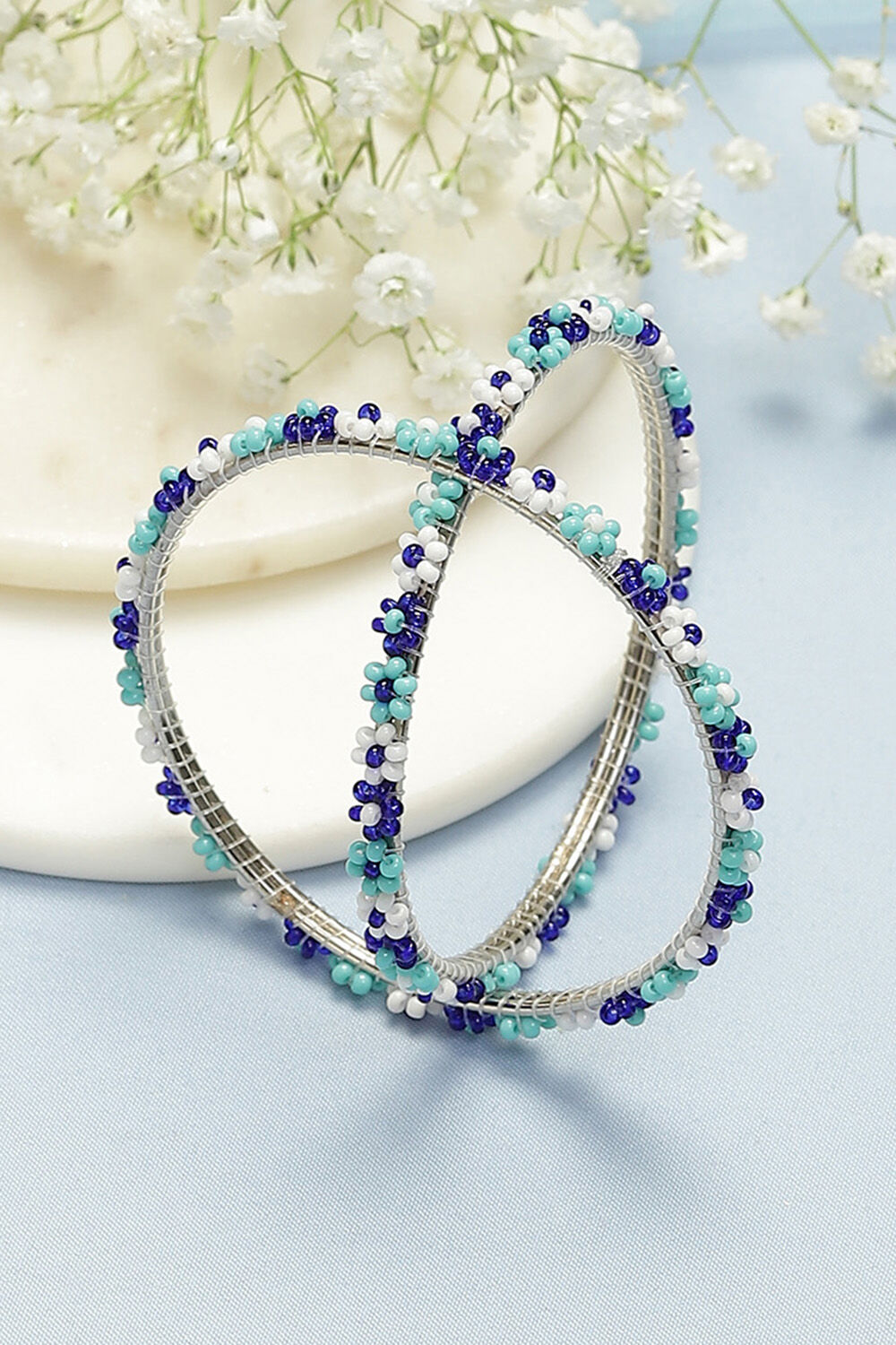 Blue & White Kids  Bangles image number 0