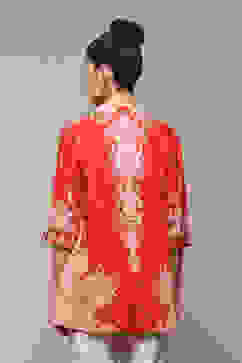 Red Rayon Straight Printed Shirt image number 4