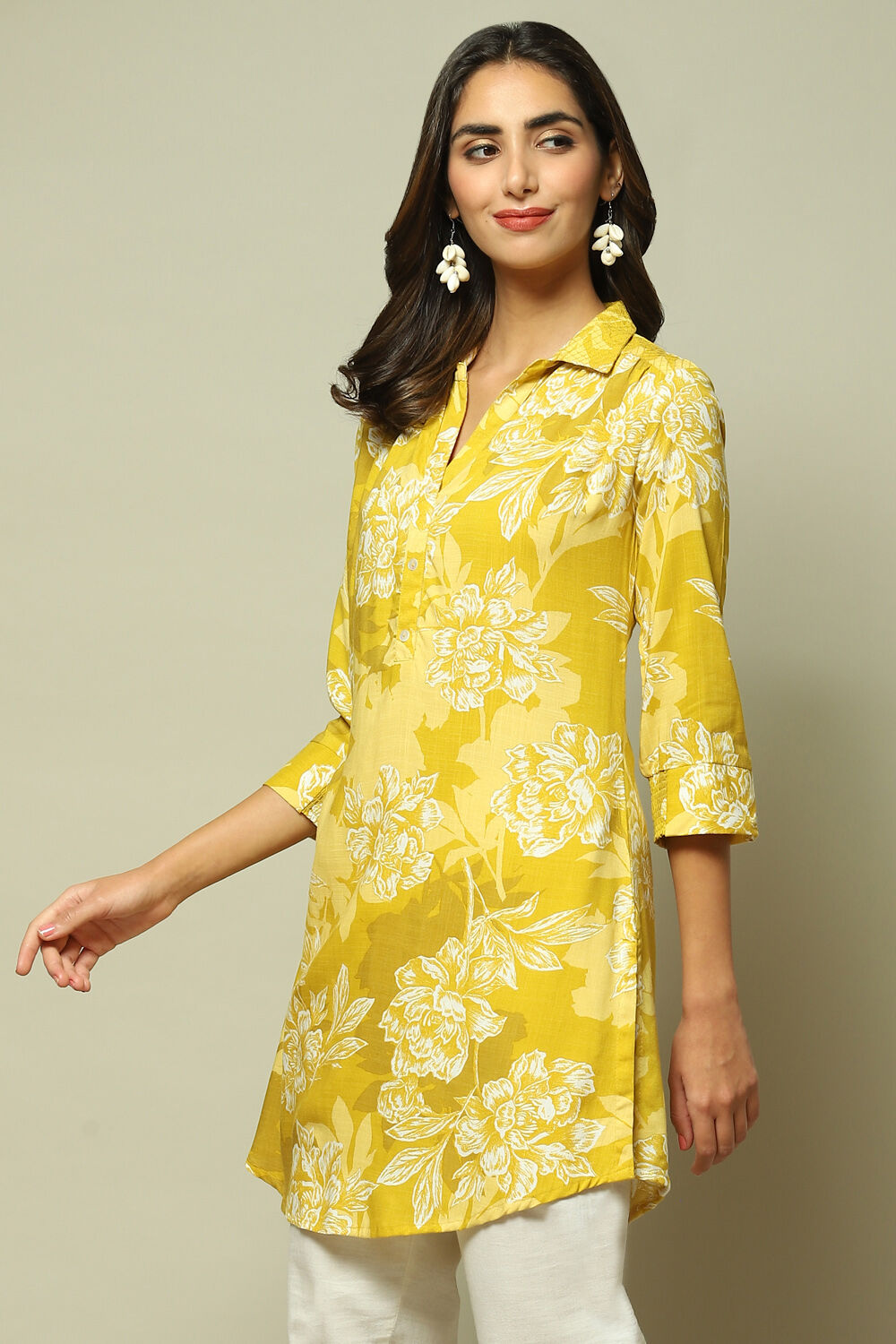 Teal LIVA Printed Shirt image number 3