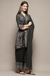 Sage Green Art Silk Straight Kurta Palazzo Suit Set image number 6