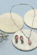 Light Pink Brass Necklace Set image number 4