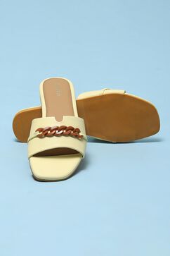 Yellow Pu Sandals image number 3