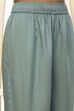 Dull Blue Solid Straight Palazzo image number 1