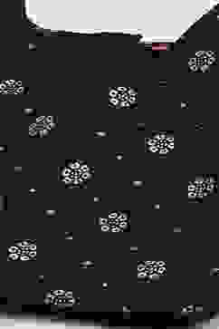 Black Art Silk Printed Short Top Lehenga Set image number 1