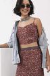 Blue Cotton Printed Top image number 0