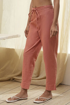 Rust Cotton Regular Pants image number 2