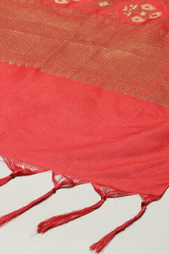 Red Silk Blend Yarndyed Dupatta image number 1