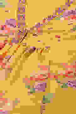 Yellow Poly Viscose A-Line Printed Kurta Palazzo Suit Set image number 1