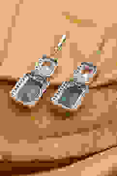 Mint Green Brass Drop & Danglers image number 1