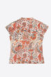 Off White Cotton Printed Top image number 2