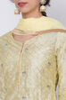 Lemon Yellow Double Layered Kurta Churidar Suit Set image number 1