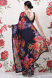 Rohit Bal Indigo Cotton Silk Printed Saree image number 4