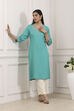 Red Solid Straight Kurta image number 0