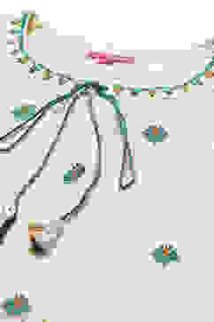 Off White Viscose Straight Solid Top image number 5