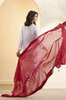 Red Cotton Bandhani Printed Dupatta image number 2