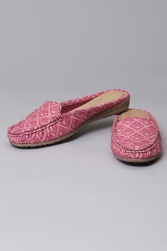 Maroon Fabric Formal Mules image number 0