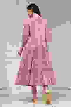 Light Pink Cotton Printed Anarkali Suit Set image number 4