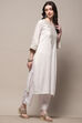 White Rayon Straight Kurta image number 4