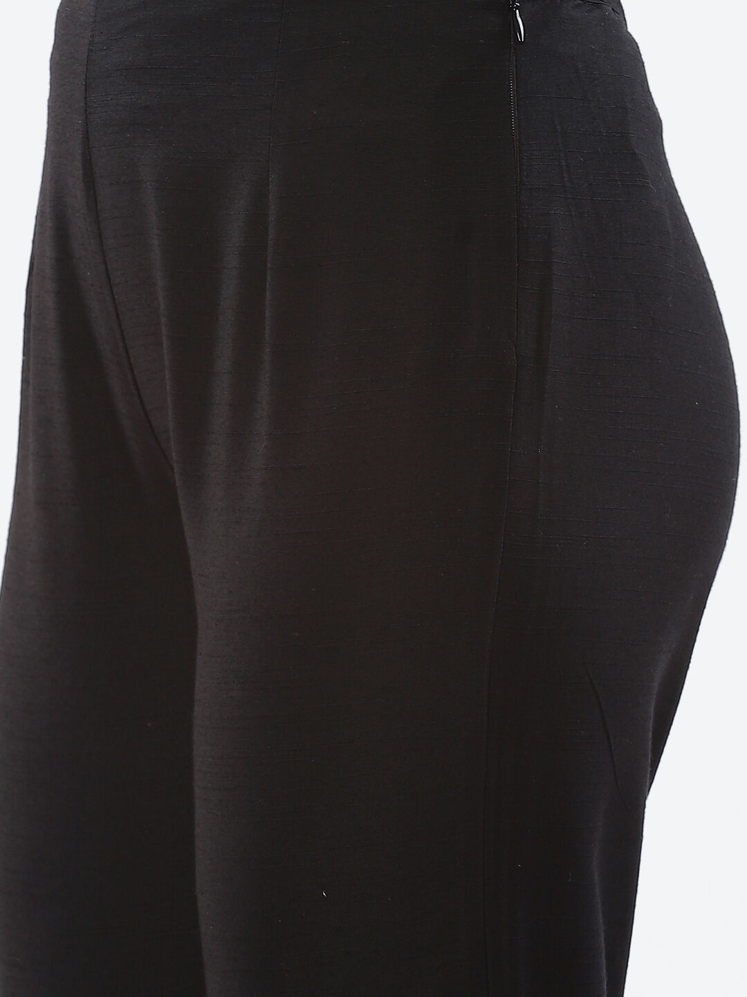 Black Poly Viscose Pants image number 1