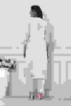 Powder Blue Cotton Printed Straight Suit Set image number 4