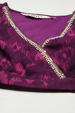 Pink & Purple Polyester Printed 2 Piece Set image number 1