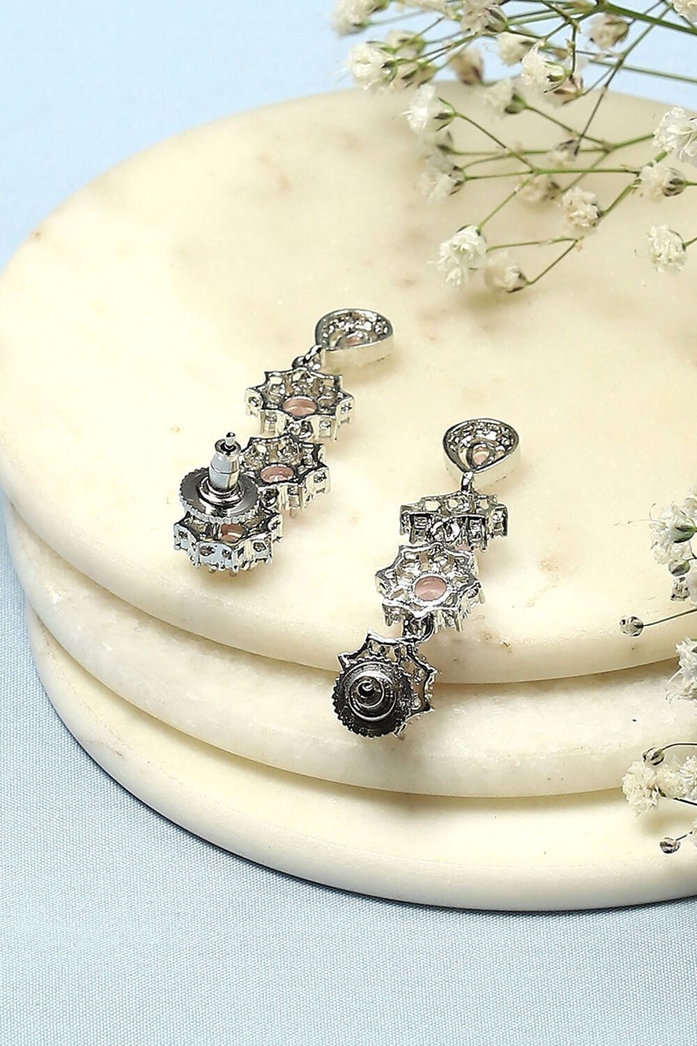 Light Pink Brass Danglers image number 2