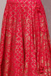 Fuchsia Flared Art Silk Skirts image number 1