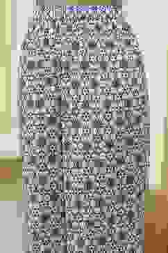 Off-White and Blue Cotton Straight Suit Set image number 2