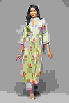 Sea Green Rayon Straight Kurta Pants Suit Set image number 7