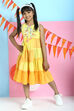 Yellow Cotton Tiered Dress
