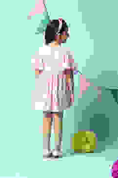 Pink Viscose Flared Dress image number 4