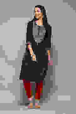 Bottle Green Poly Viscose Straight Printed Kurta image number 5