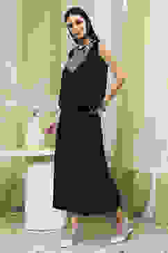 Black Solid Straight Co-ord Set image number 3