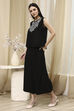 Black Viscose Rayon Straight Solid Fusion Set image number 3