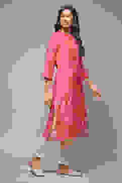 Fuschia Viscose Straight Printed 2 Piece Set image number 4