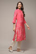 Fuschia Viscose Straight Printed 2 Piece Set image number 4