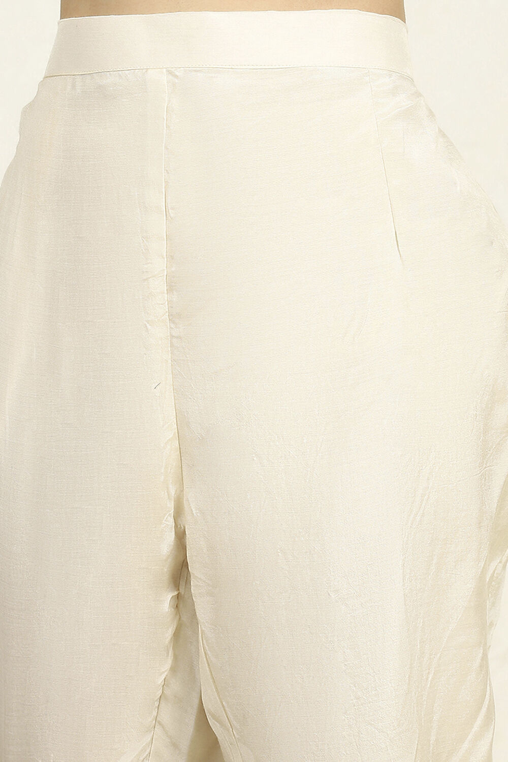 Light Pink Chanderi Unstitched Suit Set image number 3