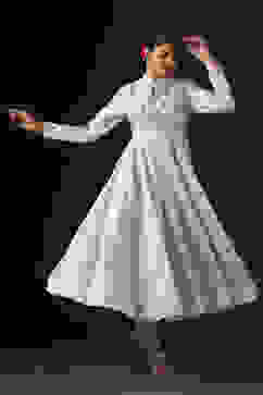 Rohit Bal Off White Cotton Silk Anarkali Embroidered Suit Set image number 8