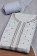Blue Cotton Unstitched Suit Set image number 1