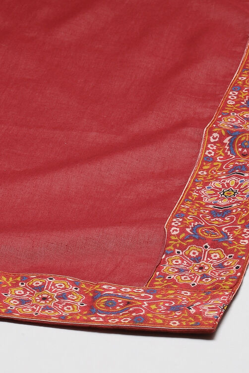 Cherry Cotton Straight Kurta Pants Suit Set image number 3
