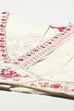 Off White Cotton Short Top Lehenga Set image number 1