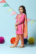 Pink Cotton Straight Kurta Salwar Suit Set
