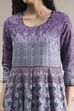 Lilac Cotton Printed Anarkali Suit Set image number 1