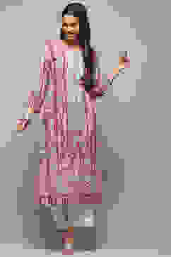 Coral Viscose Straight Kurta image number 0